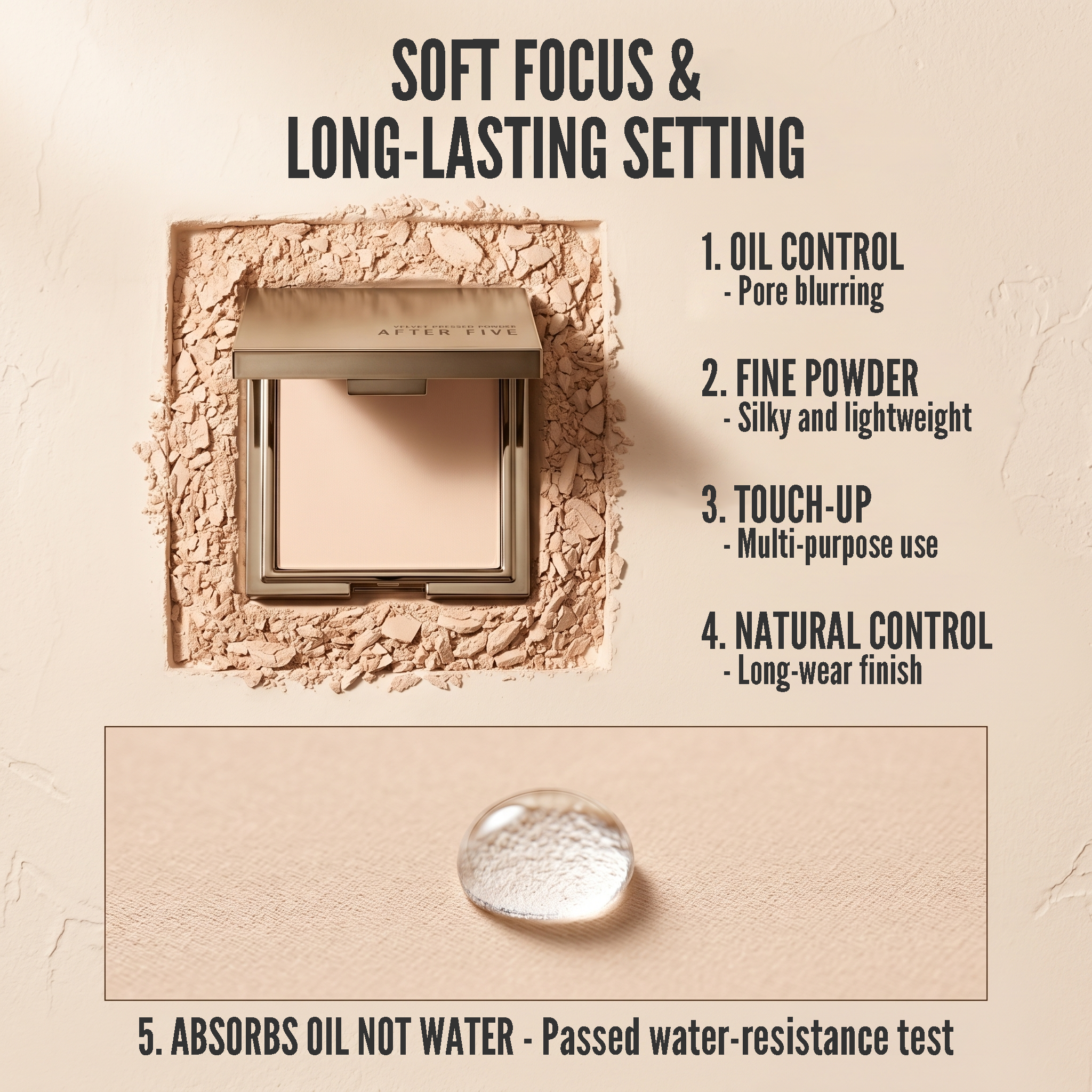 AFTERFIVE VELVET PRESSED POWDER